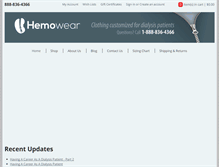 Tablet Screenshot of hemowear.com